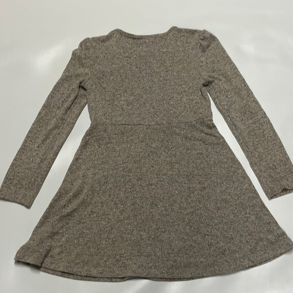 Girls fit and flare tan/gold dress, Size S - Picture 2 of 4